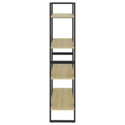 Berkfield Home 4-Tier Book Cabinet Sonoma Oak 80x30x140 cm Engineered Wood in Brown - Size: 80 x 30 x 140 cm - thumbnail 6