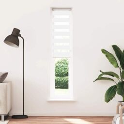 Berkfield Home Zebra Blind White 45x200 cm Fabric Width 40.9 cm Polyester - thumbnail 2