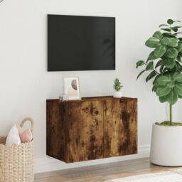 Berkfield Home TV Cabinet Wall-mounted Smoked Oak 60x30x41 cm in Brown - Size: 60 x 30 x 41 cm - thumbnail 3