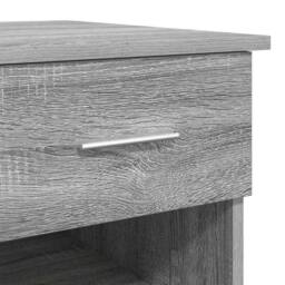 Berkfield Home Desk with Storage Grey Sonoma 90x49.5x75 cm Engineered wood - thumbnail 9
