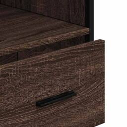 Berkfield Home Comfortable Bathroom Cabinet Brown Oak 35x37.5x100 cm Engineered Wood - thumbnail 9