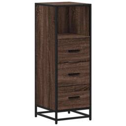 Berkfield Home Comfortable Bathroom Cabinet Brown Oak 35x37.5x100 cm Engineered Wood - thumbnail 3