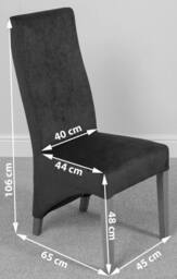 Thats Furniture Lola Fabric Dining Chairs for Dining Room or Kitchen in Grey - thumbnail 5