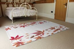 Benjamin Tate Design Autumn Leaves Half Border Rug in Natural - Size: Large - thumbnail 3