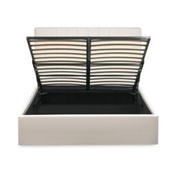 Cheshire Oatmeal Linen Upholstered Ottoman Storage Bed Frame - Double (135cm) in Beige - thumbnail 5