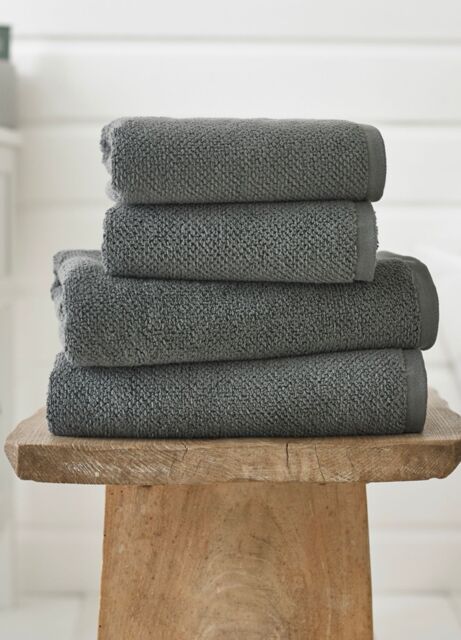 Deyongs Romeo Luxury Textured Quik Dri 100% Cotton Towels in Charcoal - image 1