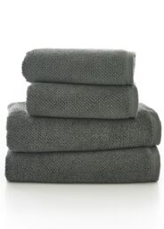 Deyongs Romeo Luxury Textured Quik Dri 100% Cotton Towels in Charcoal - thumbnail 2