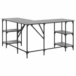 Berkfield Home Decorative Desk Grey Sonoma 139x139x75 cm Engineered Wood - Size: 139 x 139 x 75 cm - thumbnail 7