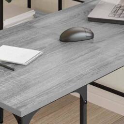 Berkfield Home Decorative Desk Grey Sonoma 139x139x75 cm Engineered Wood - Size: 139 x 139 x 75 cm - thumbnail 1