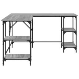 Berkfield Home Decorative Desk Grey Sonoma 139x139x75 cm Engineered Wood - Size: 139 x 139 x 75 cm - thumbnail 6