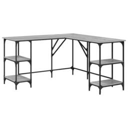 Berkfield Home Decorative Desk Grey Sonoma 139x139x75 cm Engineered Wood - Size: 139 x 139 x 75 cm - thumbnail 3