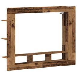Berkfield Home TV Cabinet Wall-Mounted Old Wood 152x22x113 cm in Brown - Size: 152 x 22 x 113 cm - thumbnail 2