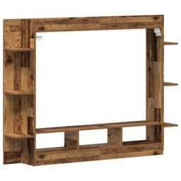 Berkfield Home TV Cabinet Wall-Mounted Old Wood 152x22x113 cm in Brown - Size: 152 x 22 x 113 cm - thumbnail 7