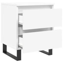 Berkfield Home Elegant Bedside Cabinet White 40x35x50 cm Engineered Wood - Size: 40 x 35 x 50 cm - thumbnail 6
