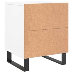Berkfield Home Elegant Bedside Cabinet White 40x35x50 cm Engineered Wood - Size: 40 x 35 x 50 cm - thumbnail 8