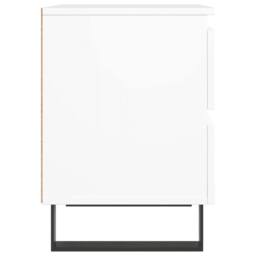Berkfield Home Elegant Bedside Cabinet White 40x35x50 cm Engineered Wood - Size: 40 x 35 x 50 cm - thumbnail 7
