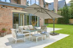 Royce Ambassador 3m Cantilever with LEDs, Grey Canopy, Cover & Base