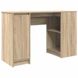 Berkfield Home Durable Desk Sonoma Oak 120x42x76 cm Engineered Wood in Light Brown - Size: 120 x 42 x 76 cm - thumbnail 3