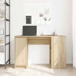 Berkfield Home Durable Desk Sonoma Oak 120x42x76 cm Engineered Wood in Light Brown - Size: 120 x 42 x 76 cm - thumbnail 1