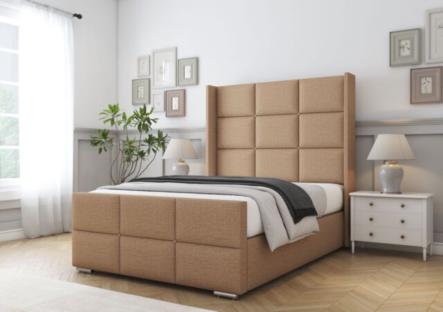 Comfort Beds Charlie Bed Frame in Beige - Size: Super King - image 1