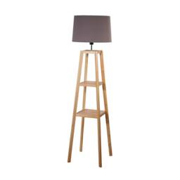 Lighting Collection Multi‑Functional Shelf Floor Lamp in Natural - thumbnail 3
