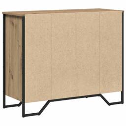 Berkfield Home Practical Chest of Drawers Artisan Oak 91x35.5x74.5 cm Engineered Wood in Brown - thumbnail 8