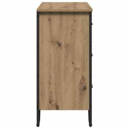 Berkfield Home Practical Chest of Drawers Artisan Oak 91x35.5x74.5 cm Engineered Wood in Brown - thumbnail 7