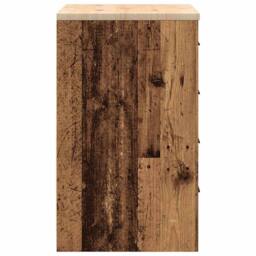 Berkfield Home Durable Garage Storage Cabinet Old Wood 60x51x85 cm Solid Wood Pine in Brown - Size: 60 x 51 x 85 cm - thumbnail 7