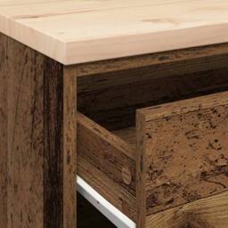 Berkfield Home Durable Garage Storage Cabinet Old Wood 60x51x85 cm Solid Wood Pine in Brown - Size: 60 x 51 x 85 cm - thumbnail 9