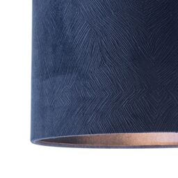 Happy Homewares Contemporary Thin Lined Soft Velvet Fabric Round Lamp Shade in Midnight - Size: 12 inches - thumbnail 5