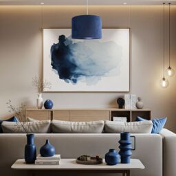 Happy Homewares Contemporary Thin Lined Soft Velvet Fabric Round Lamp Shade in Midnight - Size: 12 inches - thumbnail 6