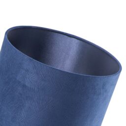 Happy Homewares Contemporary Thin Lined Soft Velvet Fabric Round Lamp Shade in Midnight - Size: 12 inches - thumbnail 4