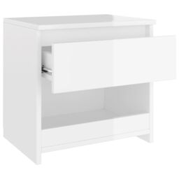 Berkfield Home Bedside Cabinet High Gloss White 40x30x39 cm Engineered Wood - Size: 40 x 30 x 39 cm - thumbnail 6