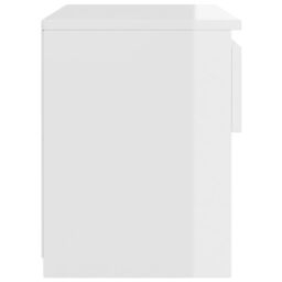 Berkfield Home Bedside Cabinet High Gloss White 40x30x39 cm Engineered Wood - Size: 40 x 30 x 39 cm - thumbnail 5