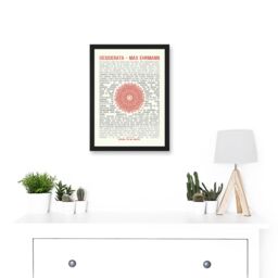 Artery8 Desiderata Mandala Max Ehrmann Typography Inspiration A4 Artwork Framed Wall Art Print in Black - thumbnail 2