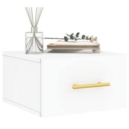 Berkfield Home Wall-mounted Bedside Cabinets 2 pcs White 35x35x20 cm - Size: 35 x 35 x 20 cm - thumbnail 3
