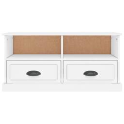Berkfield Home TV Cabinet White 93x35.5x45 cm Engineered Wood - thumbnail 6