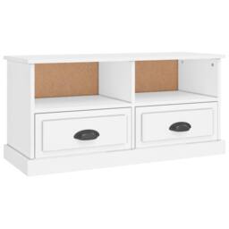 Berkfield Home TV Cabinet White 93x35.5x45 cm Engineered Wood - thumbnail 3