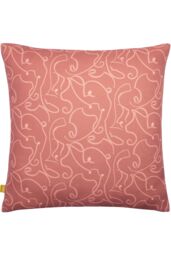 Furn Body Art Abstract Line Cushion in Red - Size: 43 cm x 43 cm - thumbnail 2