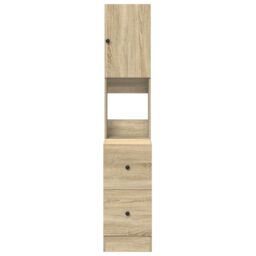 Berkfield Home Kitchen Cabinet Sonoma Oak 35x50x180 cm Engineered Wood in Beige - Size: 35 x 50 x 180 cm - thumbnail 6
