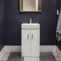 Balterley Vanity Unit w/ Basin Floor Standing, Soft Close 2 Door w/ Rectangular Sink, Bathroom Vanity Units w/ Basin, Bathroom Sink Storage Cabinet - thumbnail 8