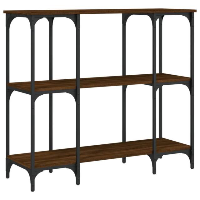 Berkfield Home Console Table Brown Oak 102x35x90 cm Engineered Wood - Size: 102 x 35 x 90 cm - image 1