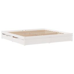 Berkfield Home Bed Frame without Mattress White 180x200 cm Super King Solid Wood Pine - thumbnail 3