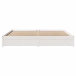 Berkfield Home Bed Frame without Mattress White 180x200 cm Super King Solid Wood Pine - thumbnail 4