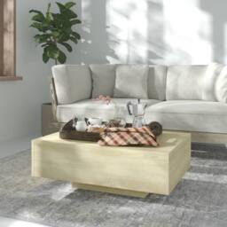 Berkfield Home Modern Coffee Table Sonoma Oak 85x55x31 cm Engineered Wood in Light Oak - Size: 85 x 55 x 31 cm - thumbnail 2