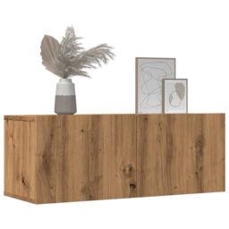 Berkfield Home TV Cabinets Wall-mounted 2 pcs Artisian Oak 80x30x30 cm in Brown - Size: 80 x 30 x 30 cm - thumbnail 3