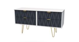 Ready Assembled 2 U Dallas 4 Drawer Bed Box (Ready Assembled) in Dark Blue - thumbnail 3