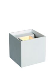 Lucide 'AXI' Non Dimmable Stylish Square Up Down Bathroom LED Wall Spotlight in White