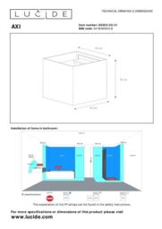 Lucide 'AXI' Non Dimmable Stylish Square Up Down Bathroom LED Wall Spotlight in White - thumbnail 5