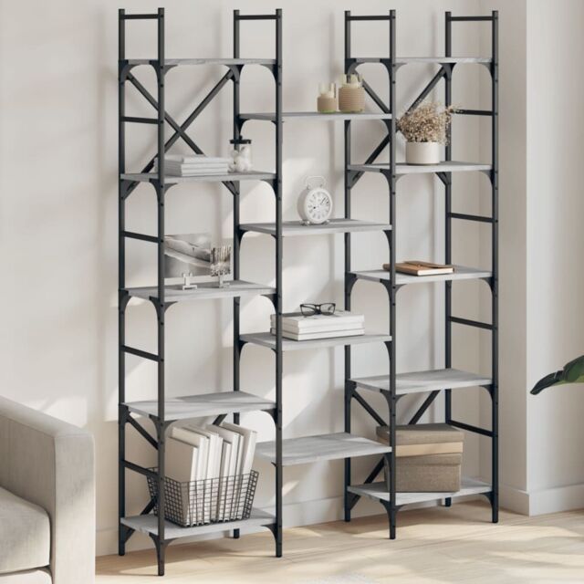 Berkfield Home Bookshelf Grey Sonoma 127.5x28.5x172.5 cm Engineered Wood - image 1